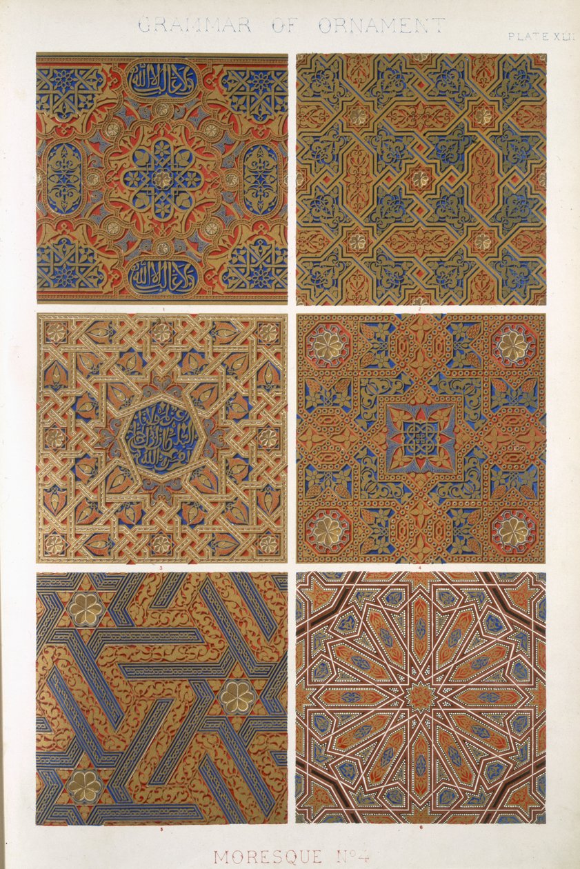 ಮೊರೆಸ್ಕ್ ಸಂಖ್ಯೆ 4, ಪ್ಲೇಟ್ XLII, ಓವನ್ ಜೋನ್ಸ್ (1809-68) ಟರ್ಕ್‌ನಿಂದ 