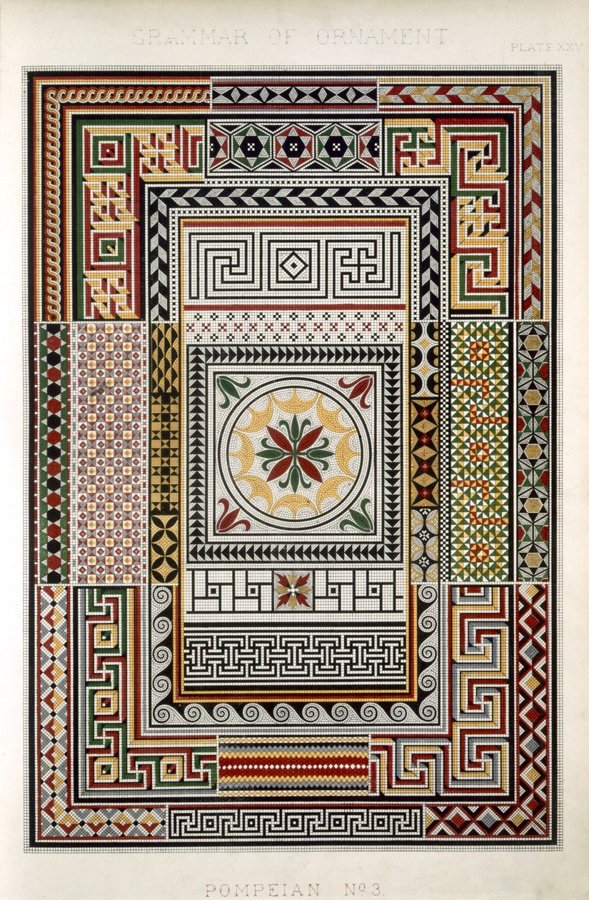 Pompeian No 3, Plaka XXV, Owen Jones