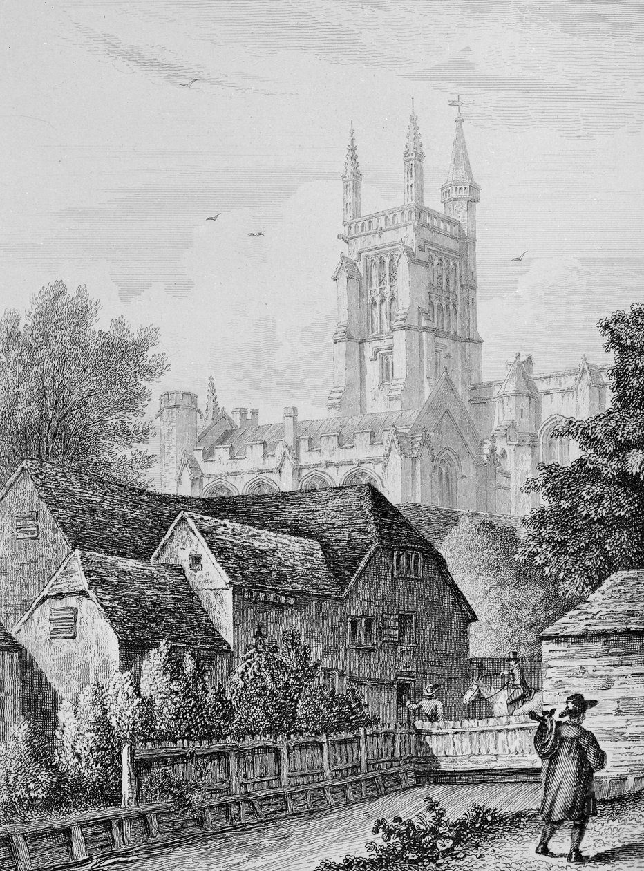 Kolej Kulesi, Kütüphane ve Değirmen Winchester, c.1830 by Owen Brown Carter