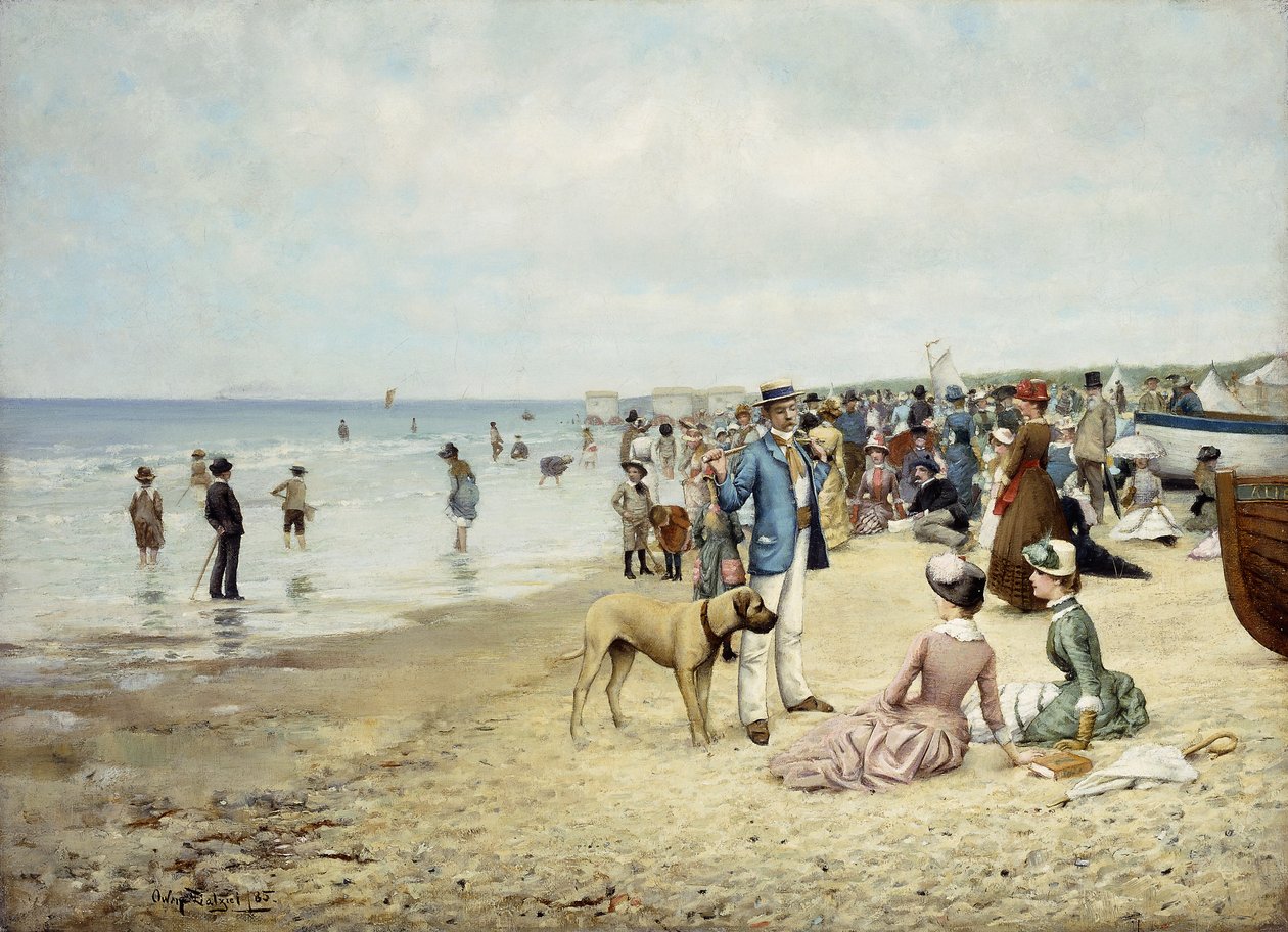Sahilde Bir Gün, 1885 by Owen Dalziel