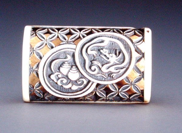 Ajur tasarımlı Netsuke, c.1870 (geyik boynuzu) (208395