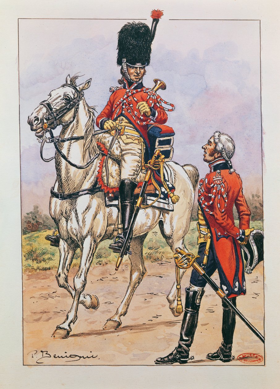 İmparatorluk Muhafızlarının seçkin süvarilerinin hırsızı, 1804-06 by P. Benigni