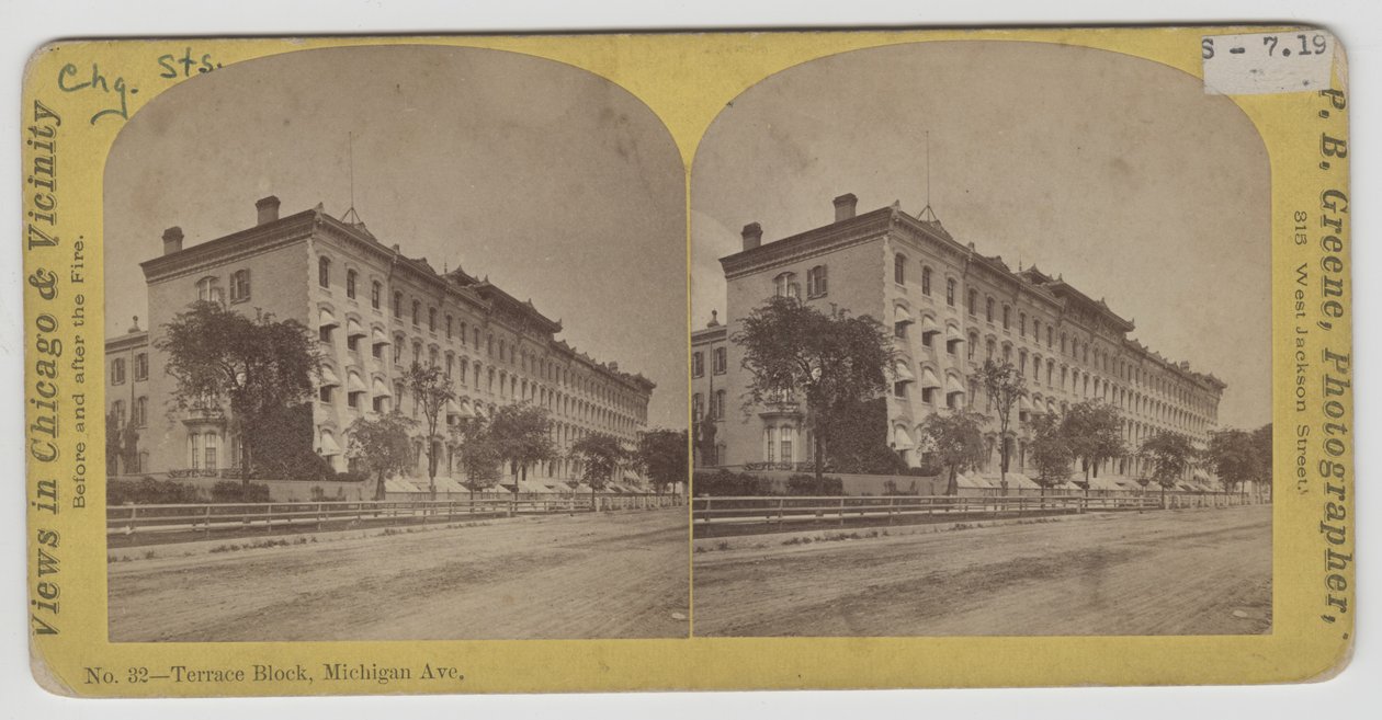 1871 Chicago Yangınından önce Michigan Bulvarı