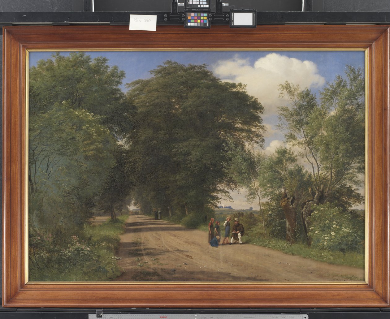 Vognserup Malikanesi, Zelanda yakınlarındaki bir Köy Yolu. Ressam J.Th. Yol Kenarında Eskiz Çizimi by P.C. Skovgaard