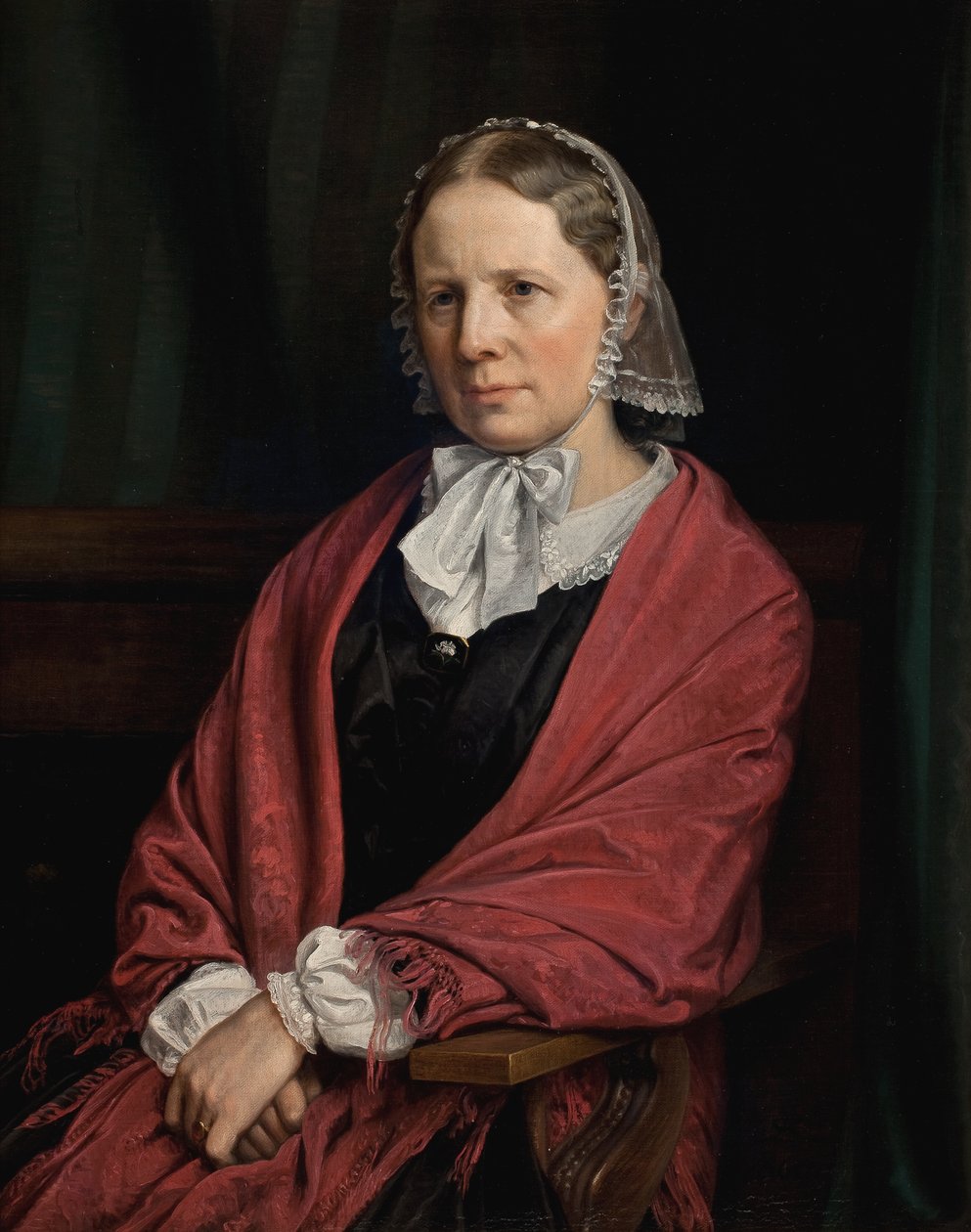 Amalie Elisabeth Freund, haysiyet f. Billedhuggeren H. E. Freunds hustru by P.C. Skovgaard