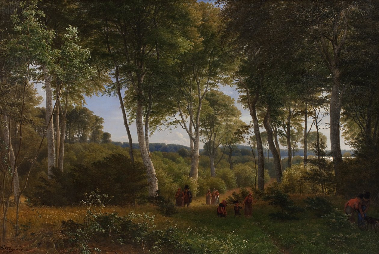 Delhoved Wood, Skarre Gölü, Zelanda yakınlarında. Öğleden Sonra Işığı by P.C. Skovgaard