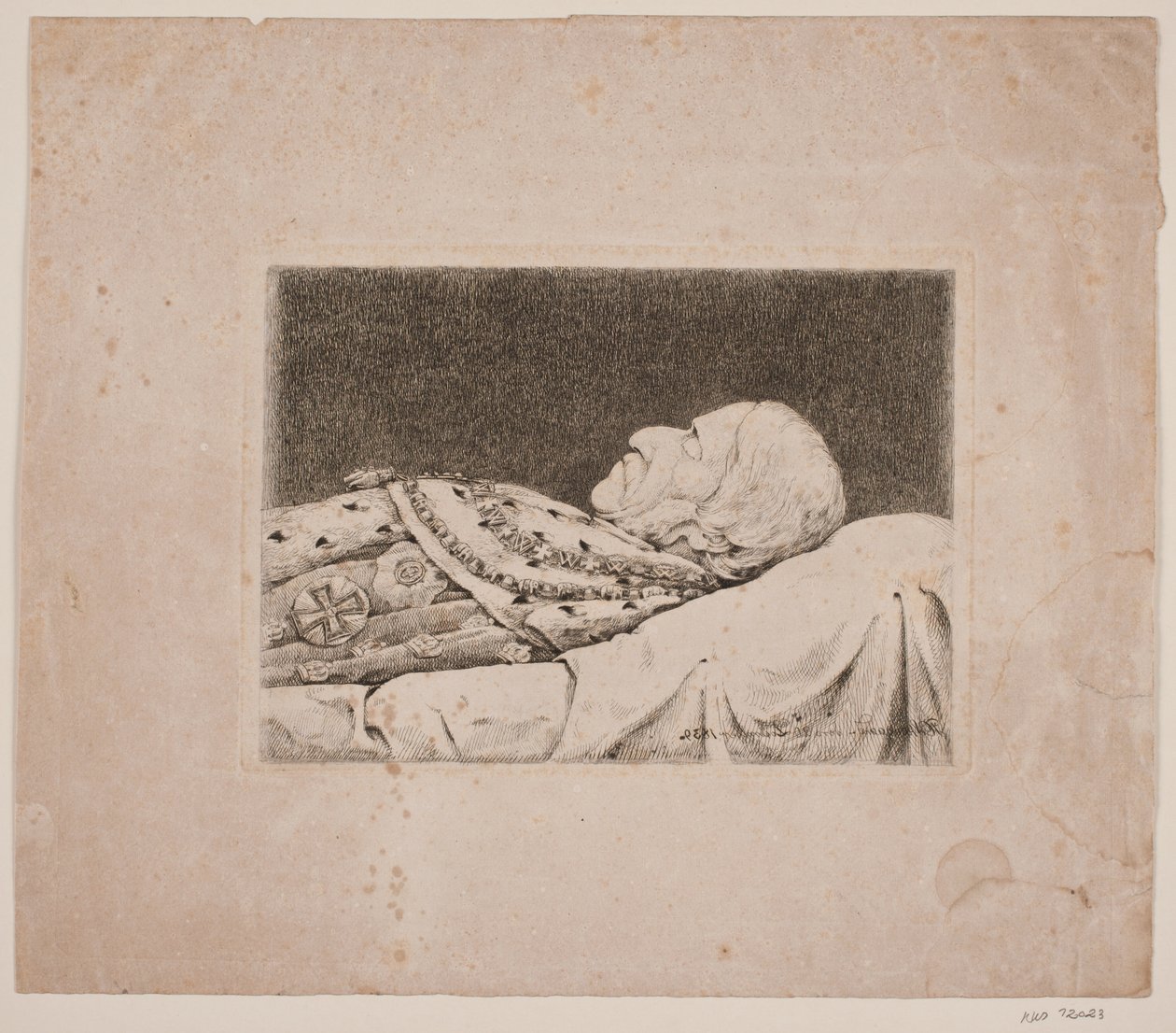 Frederik 6. lit de geçit töreninde by P.C. Skovgaard