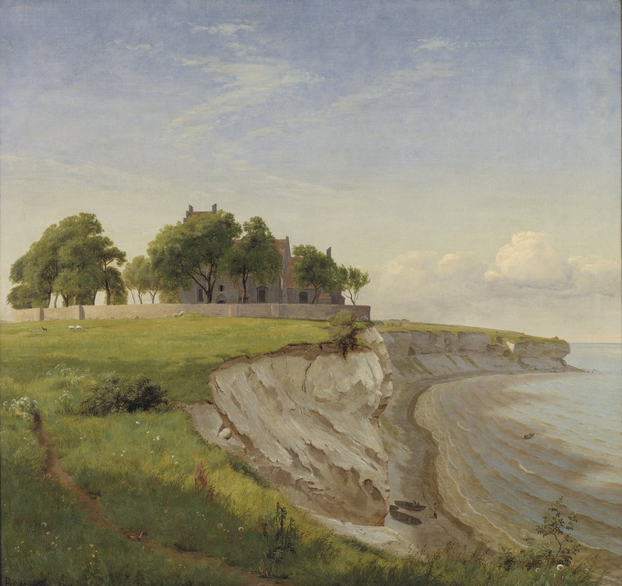 Stevns Kayalıklarında Højerup Kilisesi, Zelanda by P.C. Skovgaard