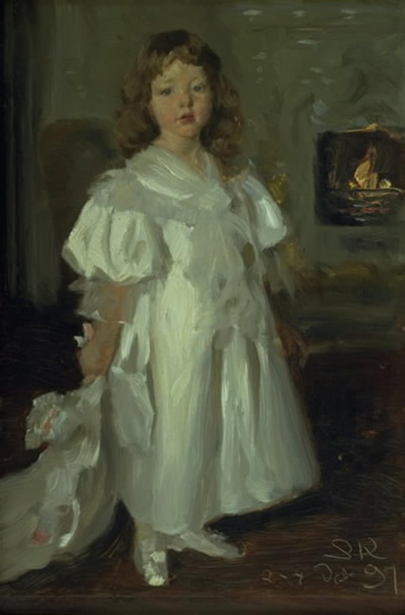 Küçük Bir Kız, Helga Melchior, Uzun Elbiseli by Peder Severin Krøyer