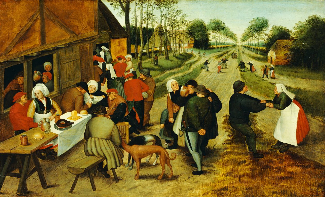 Yol Kenarı Hanında Köylüler by P. the Younger Brueghel