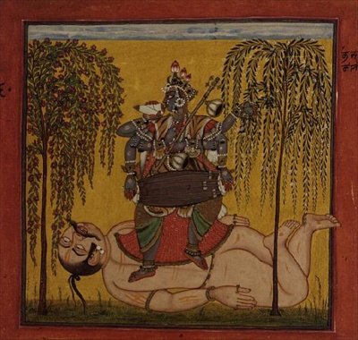 63.1147 Bhadrakali, Tantrik bir metinden, Basohli, Himachal Pradesh by Pahari School