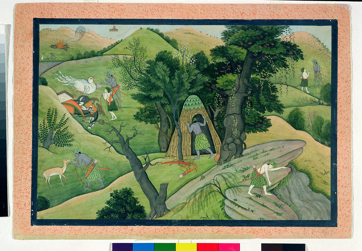 74.73 Rama ve Lakshmana, Ramayana, Kangra, Himachal Pradesh
