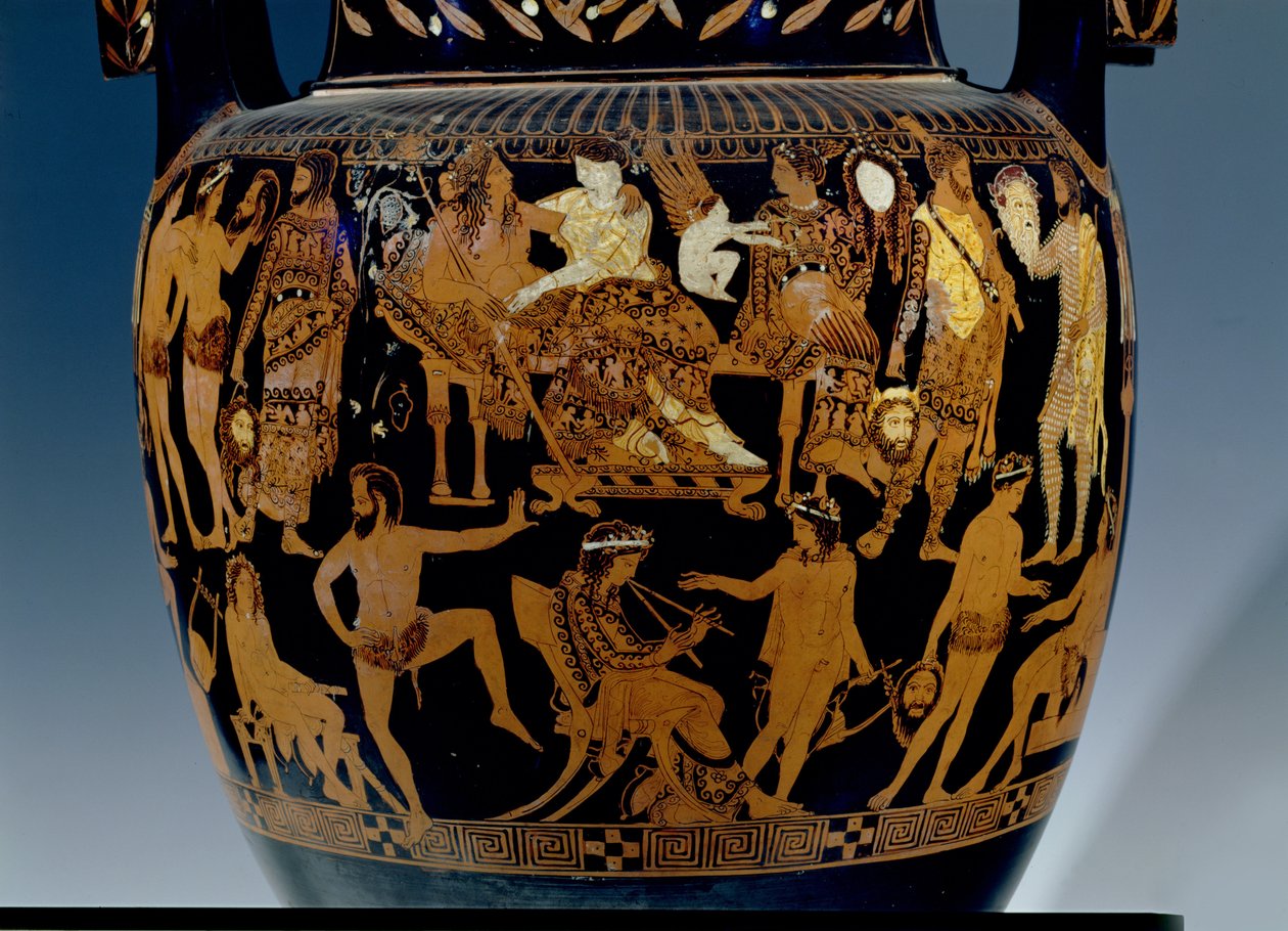 Tavan arası kırmızı figürlü volüt krater, Bacchus ve Ariadne