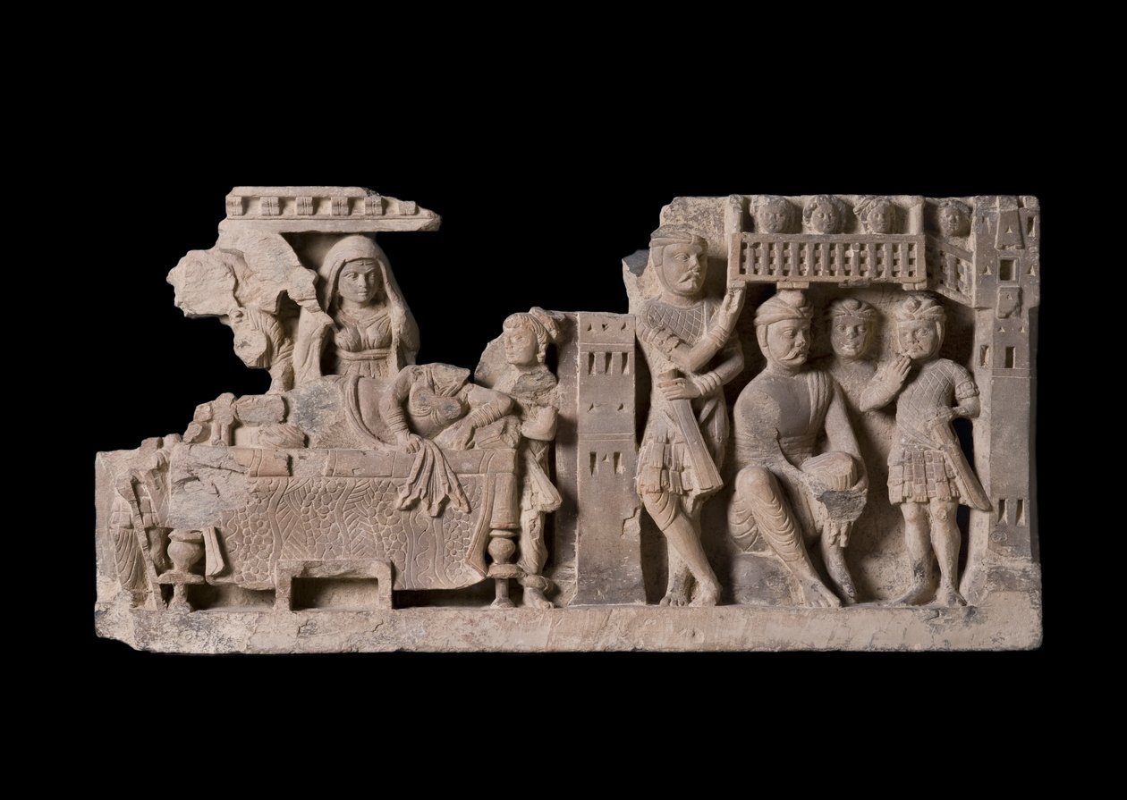 Gandhara Bölgesi (şist) Kraliçe Maya