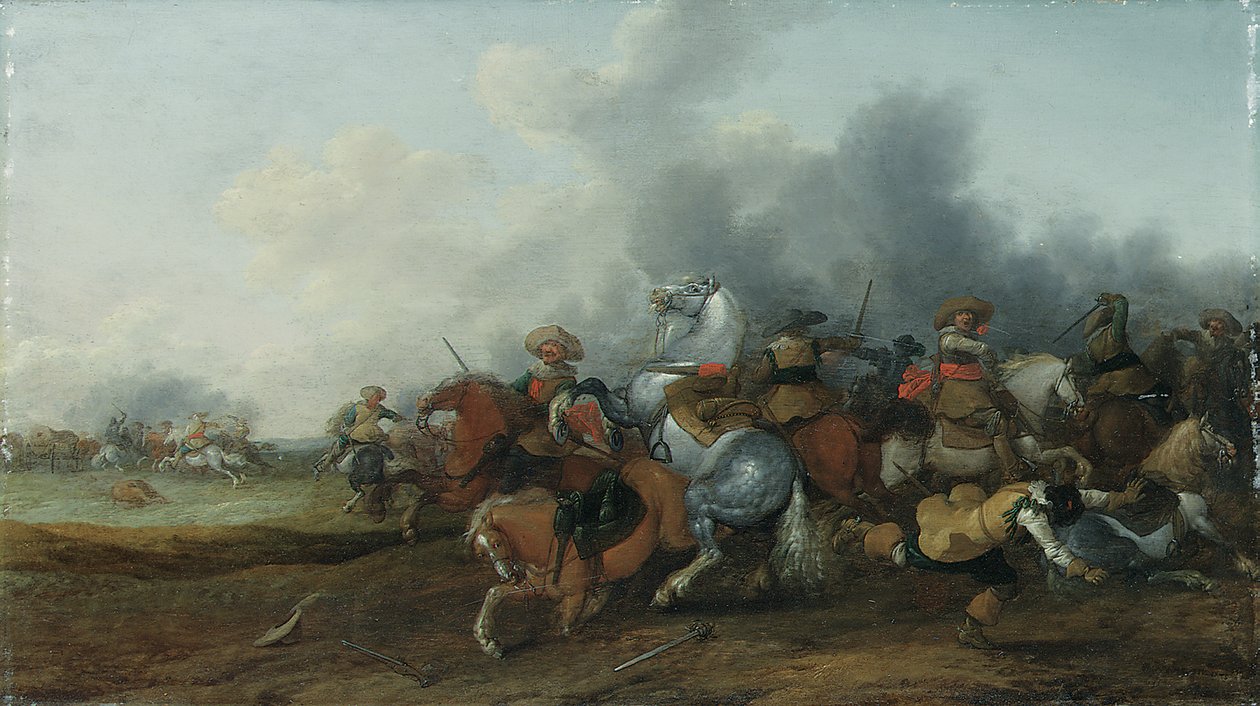 Bir süvari çatışması, 1632 by Palamedes Palamedesz