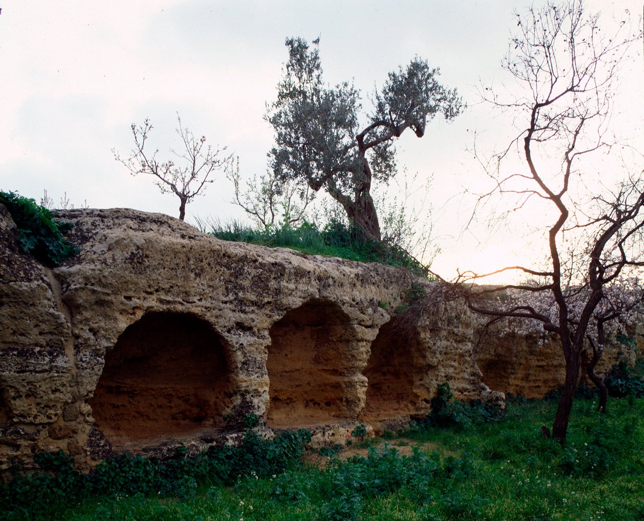 paleochristian nekropolün görünümü, 4. yüzyıl by Paleo Christian