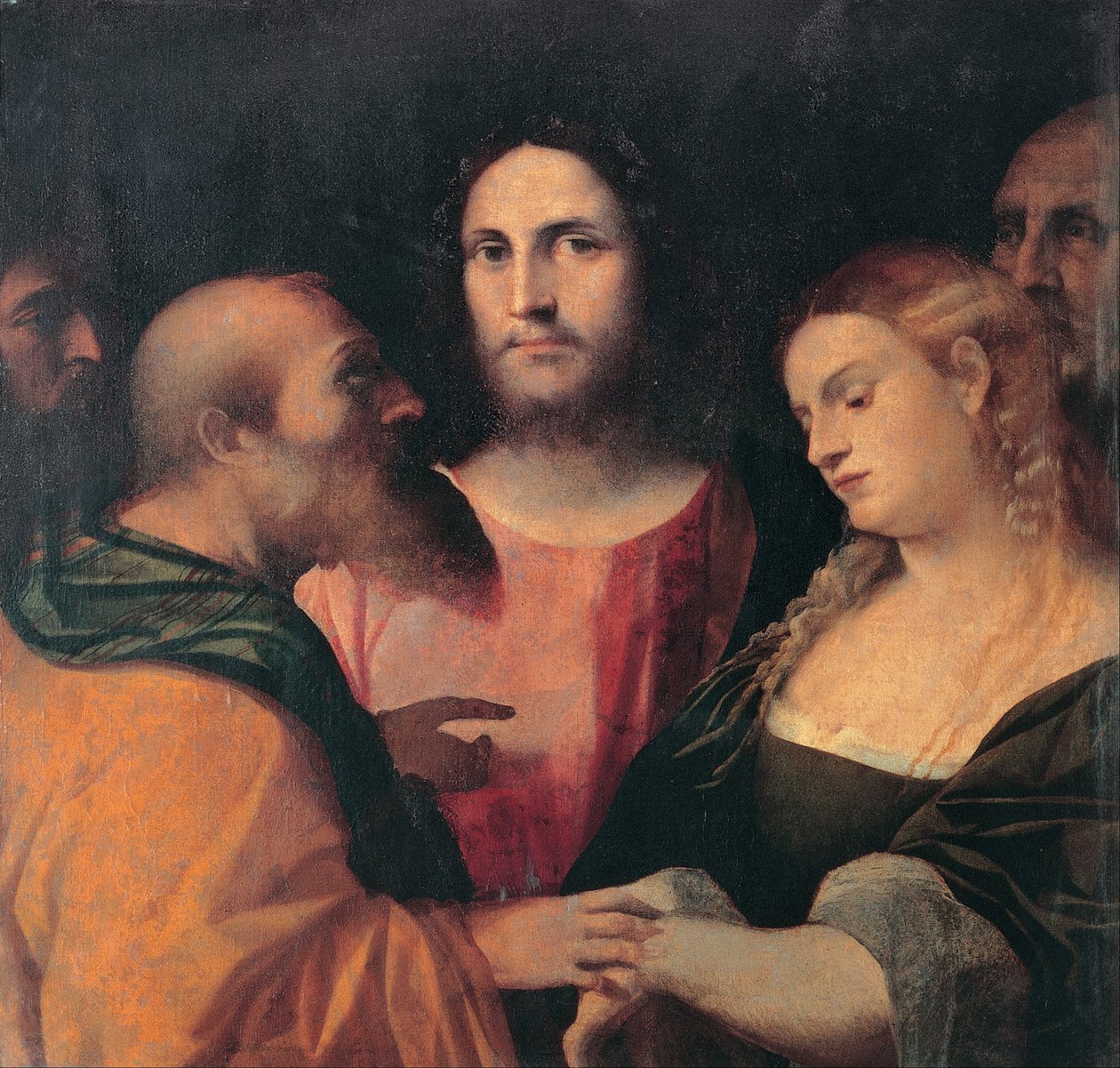 İsa ve zina by Palma il Vecchio