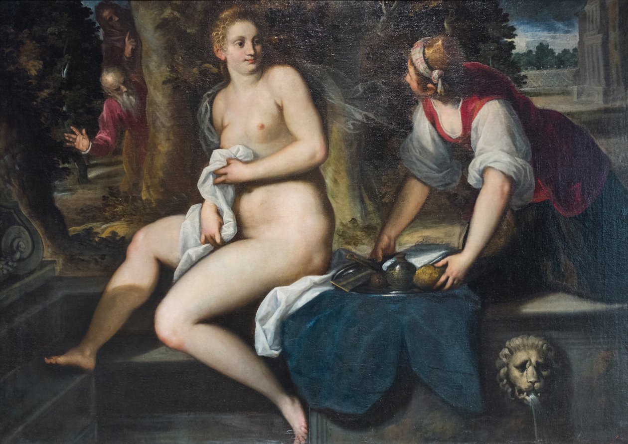 Susanna ve yaşlılar (tuval üzerine yağlıboya) by Palma Il Giovane (1548 1628)