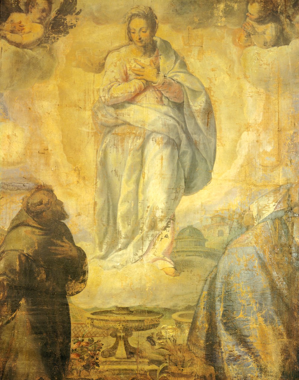 Palma Younger (1544-1628) San Francesco Kilisesi, Recanati, Marche olarak bilinen Jacopo Negretti tarafından Immaculate Conception by Palma Il Giovane (1548 1628)