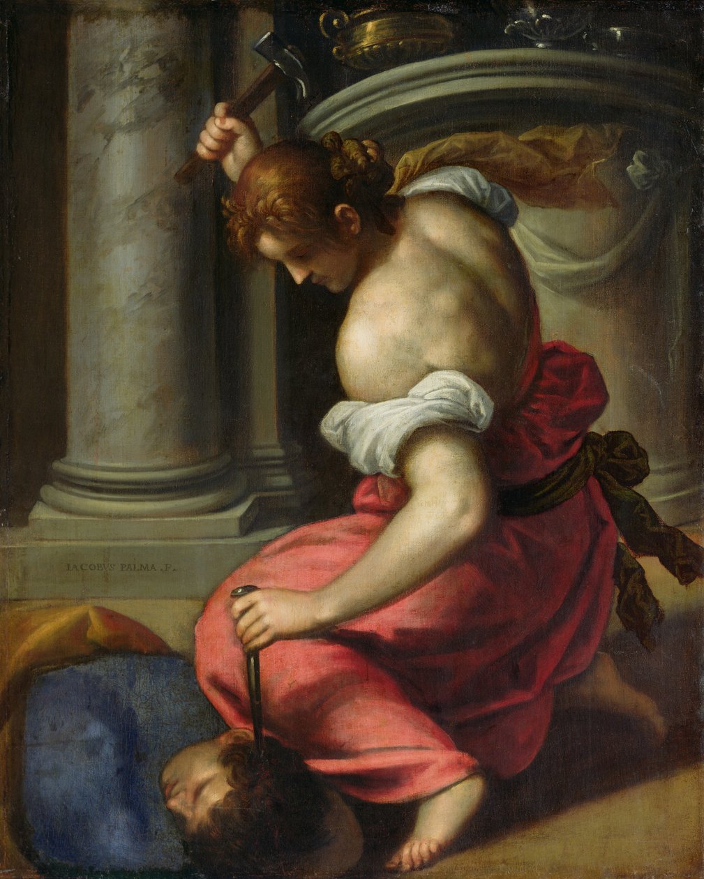 Sisera'nın Ölümü (tuval üzerine yağlı boya) by Palma Il Giovane (1548 1628)
