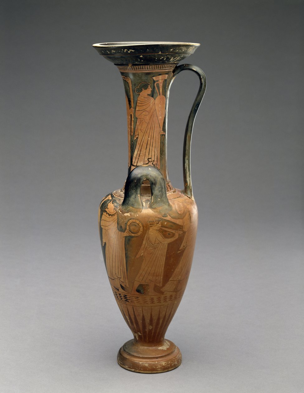 Düğün Alayı ile Loutrophoros Hydria, 480-460BC (pişmiş toprak) by Pan Painter (attr. to)