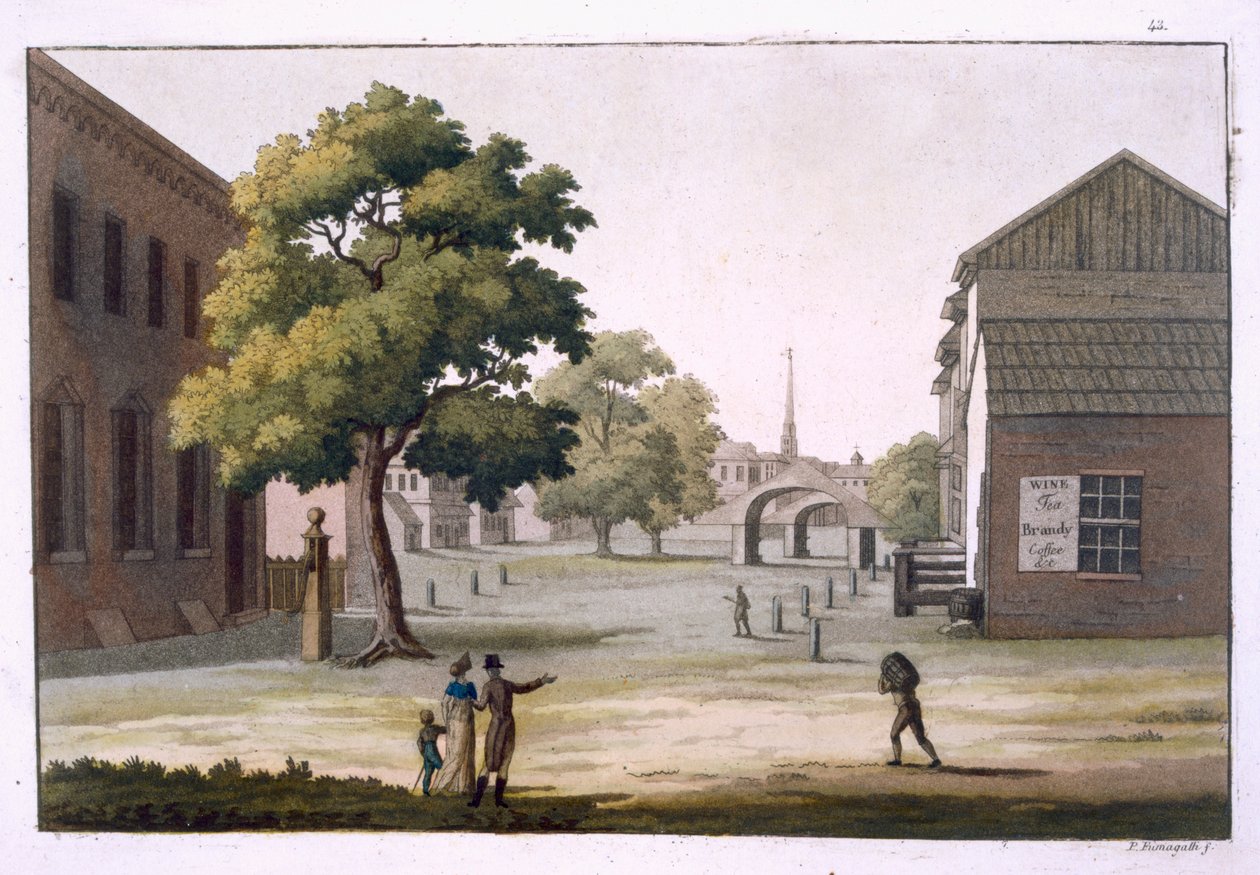 Bir pazar meydanı, Philadelphia, Pensilvanya, 