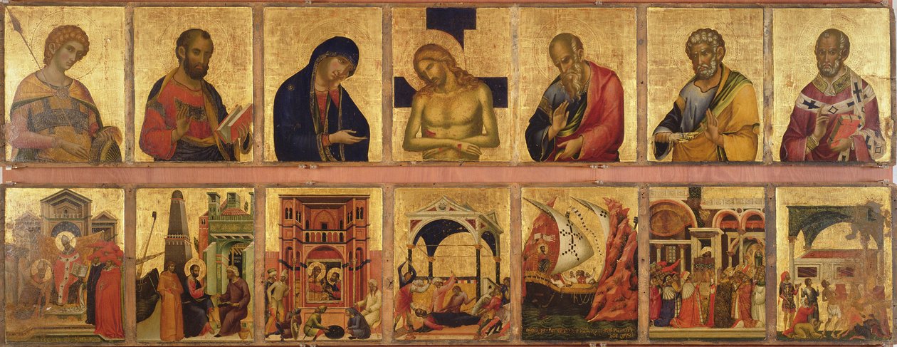 Pala Feriale, 1345 (panelde tempera ve altın varak) by Paolo Veneziano