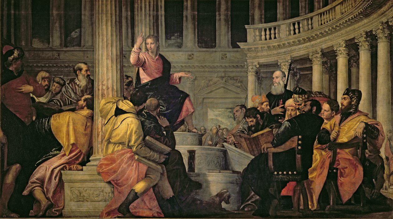 Tapınakta Doktorlarla İsa, 1548 by Paolo Veronese