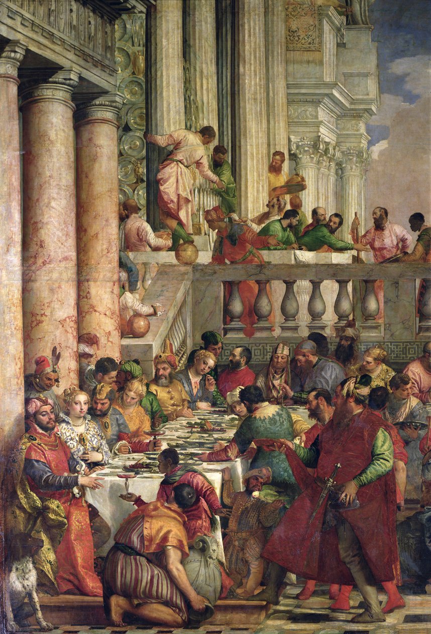 The Marriage Feast at Cana, detail of the left hand side, c.1562  by Paolo Veronese