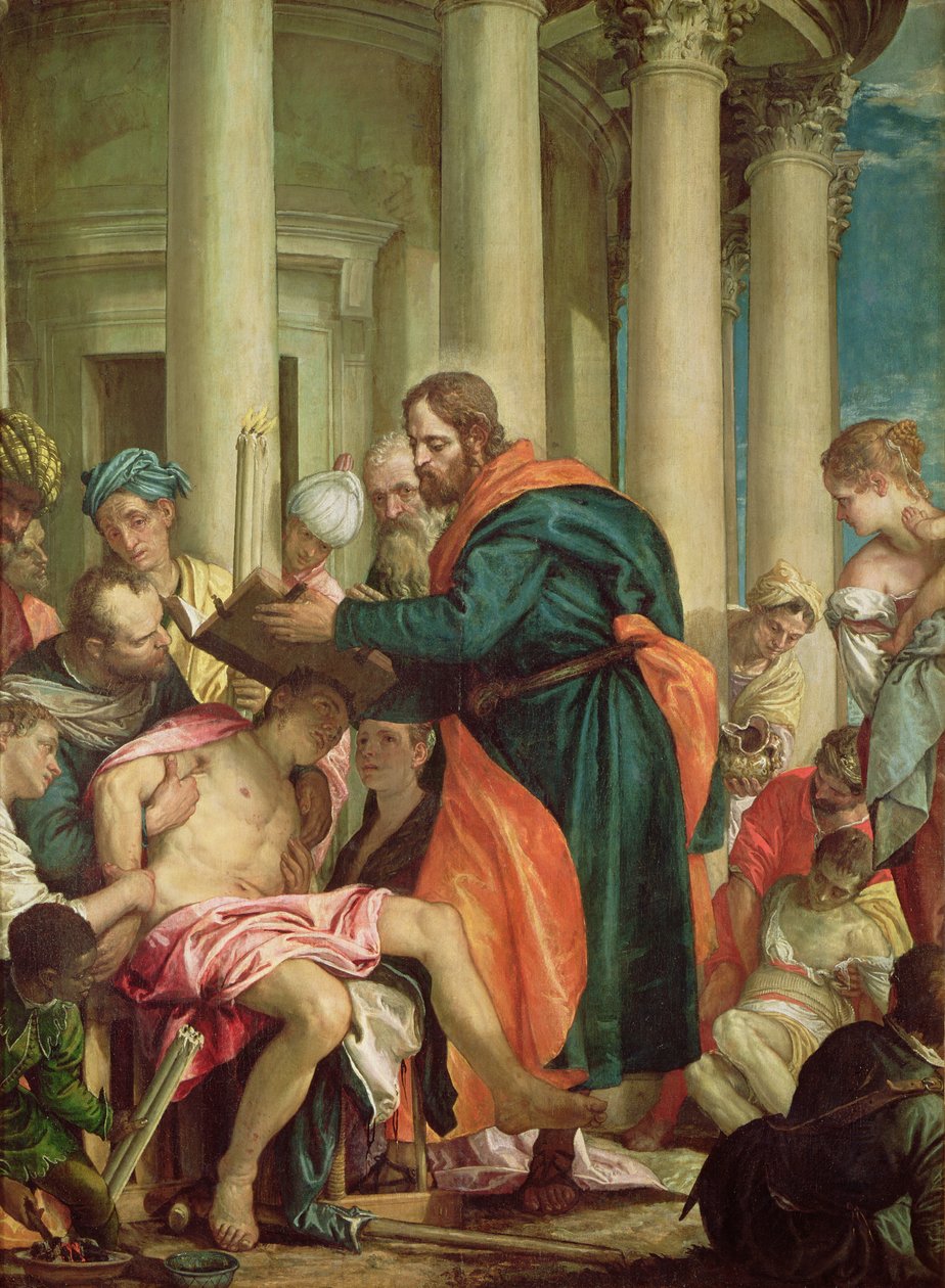 Aziz Barnabas Mucizesi, c.1566 by Paolo Veronese