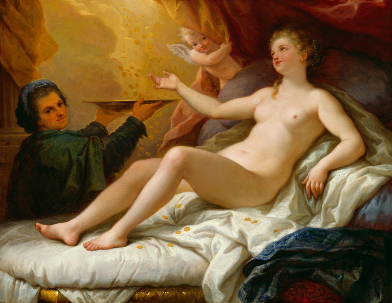Danae, c.170515 (masonit üzerine monte edilmiş tuval üzerine yağlı boya) by Paolo di Matteis
