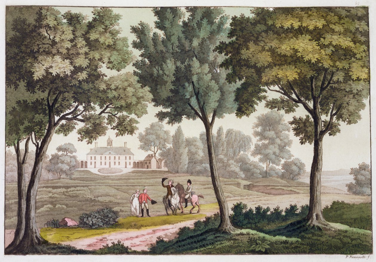 George Washington'un Mount Vernon'daki Evi, Virginia, ABD, c1820-1839 by Paolo Fumagalli