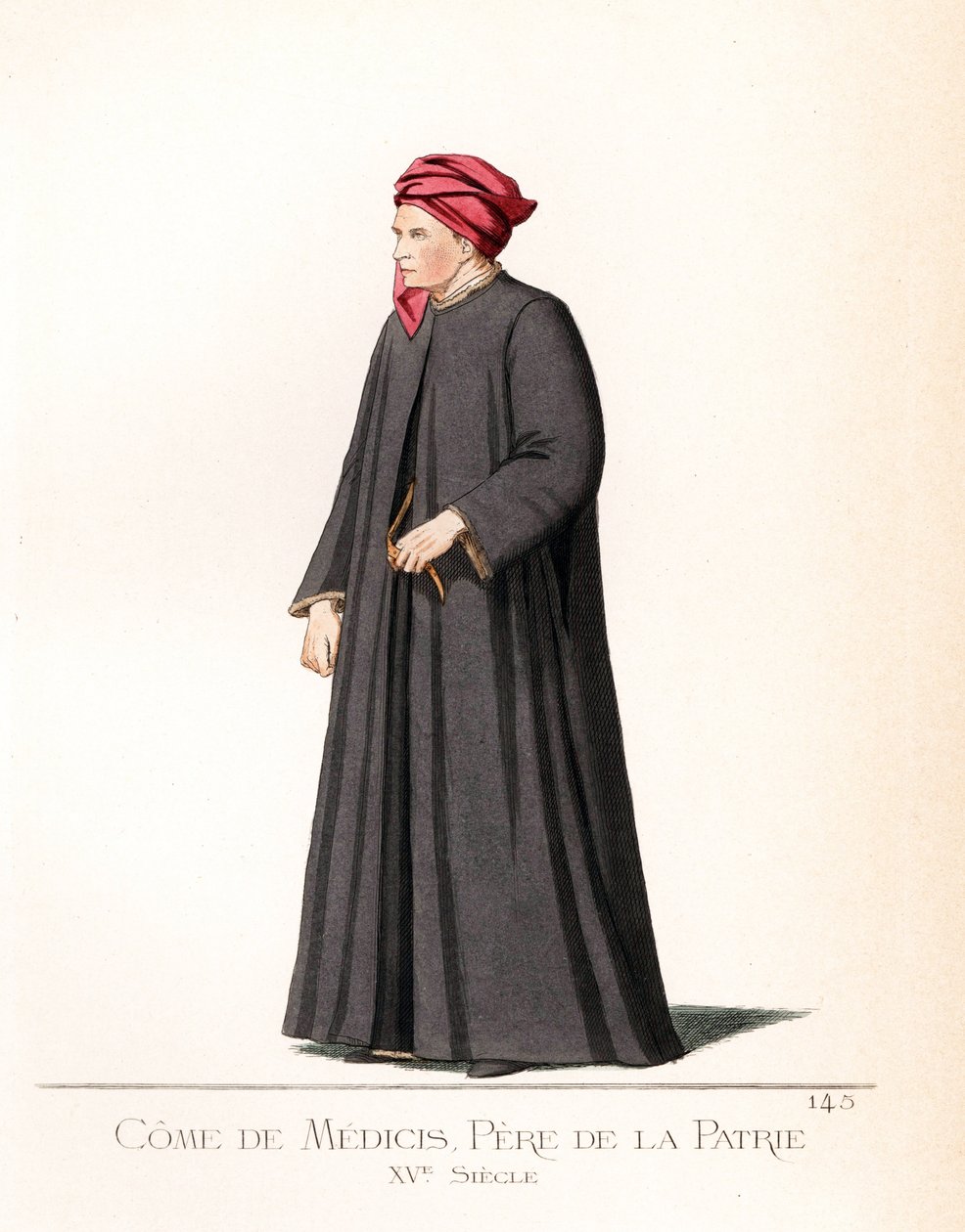Yaşlı Cosimo (Cosimo il Vecchio) veya Anavatandan Gelen Pere (Cosimo Pater Patriae) olarak da bilinen Medicilerin Cosimo'su (Come) (1389-1464), İtalyan bankacı ve devlet adamı, Medici siyasi hanedanının kurucusu - Cosimo de Medici (1389-1464), şişman by Paolo Mercuri