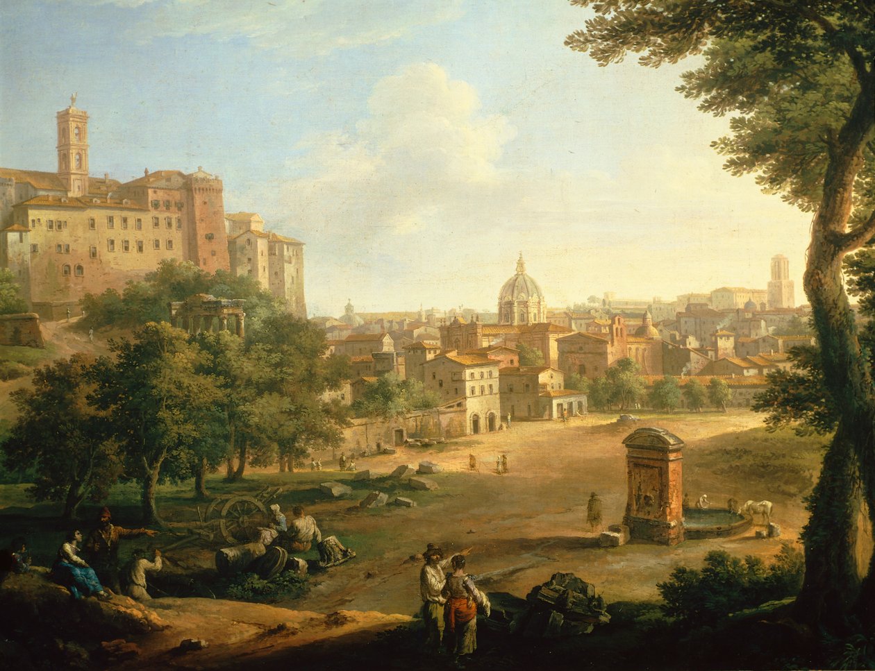 Roma'daki Sığır Tarlası (Il Campo Vaccino), Paolo Monaldi (1720-1799), İtalya by Paolo Monaldi