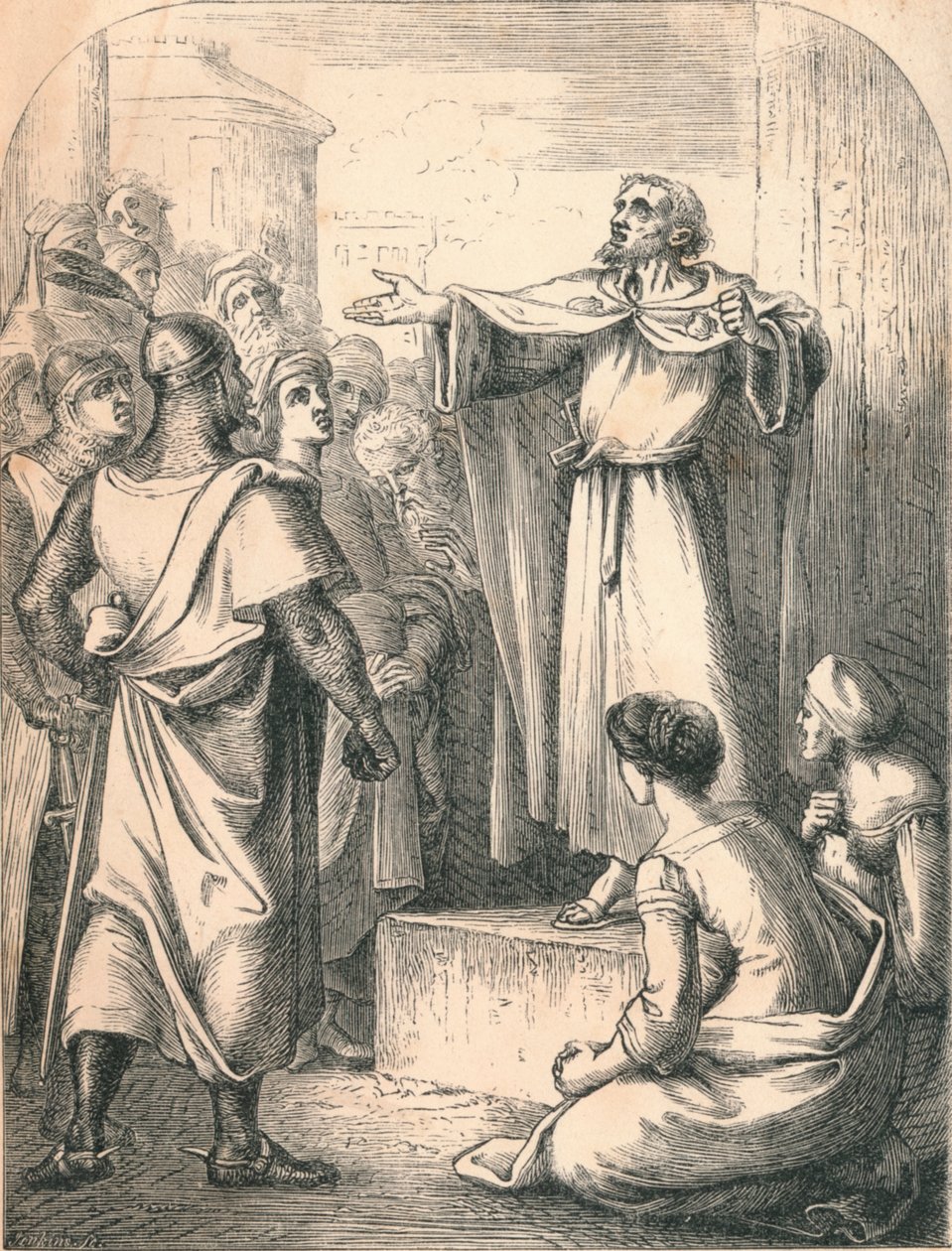 Peter Birinci Haçlı Seferini Vaaz Eder, 1869 by Paolo Priolo