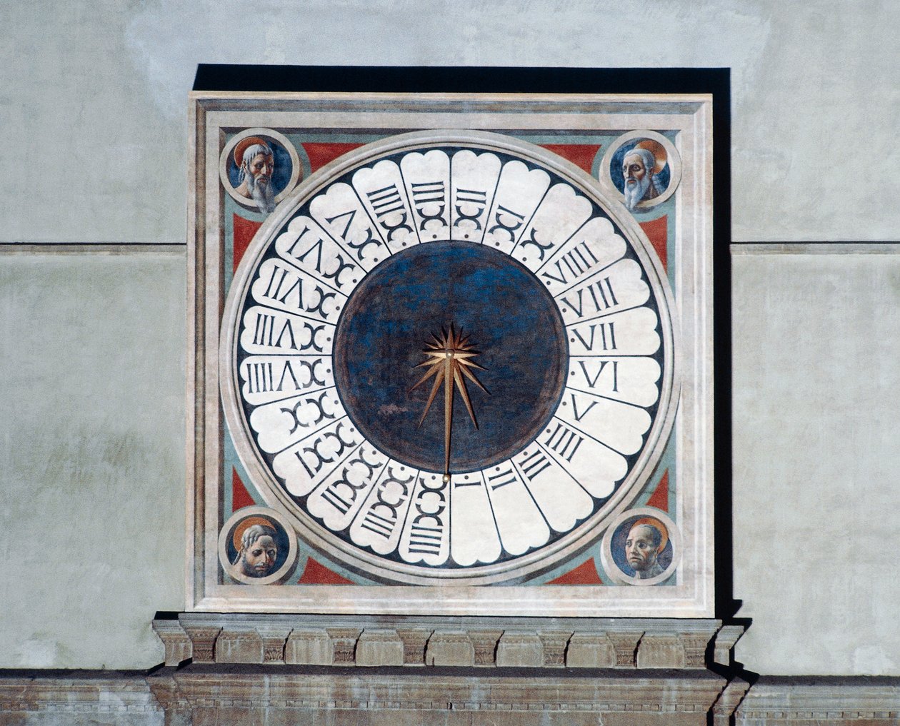 Peygamberlerin kafaları ile saat yüzü by Paolo Uccello