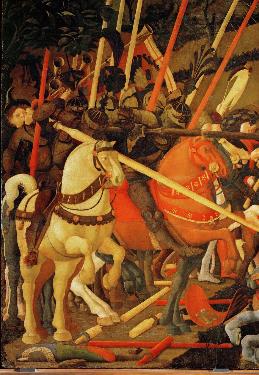 Zırhlı şövalyeler (ahşap üzerine tempera) by Paolo Uccello