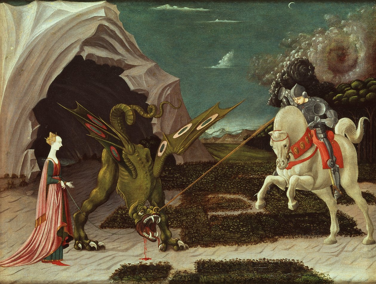 Aziz George ve Ejderha, c.1470 (ayrıntılı bilgi için bkz. 85548) by Paolo Uccello