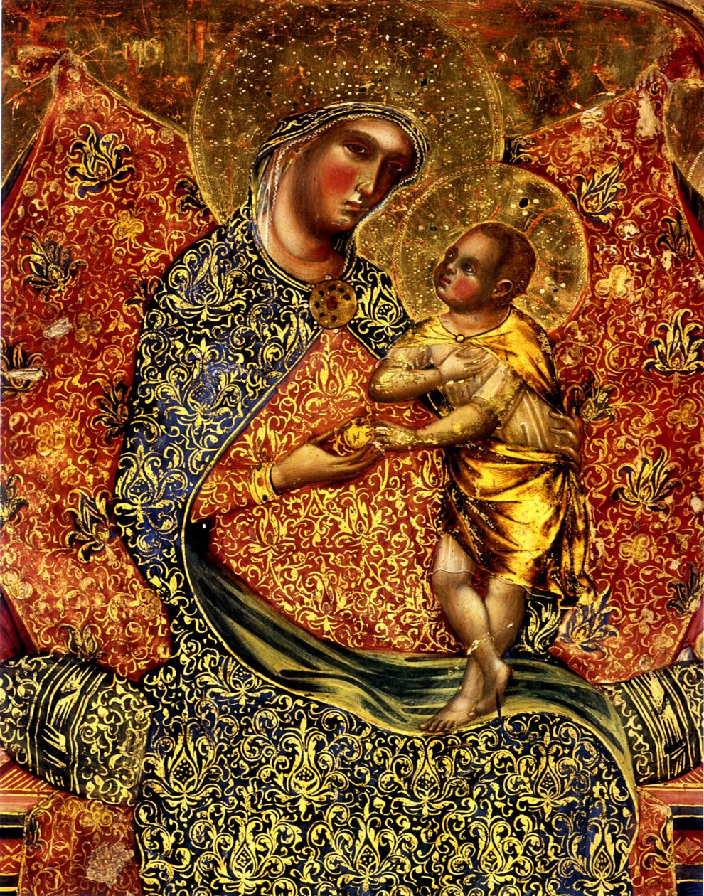 Madonna ve Çocuk İki Melekle Taht Edildi by Paolo Veneziano