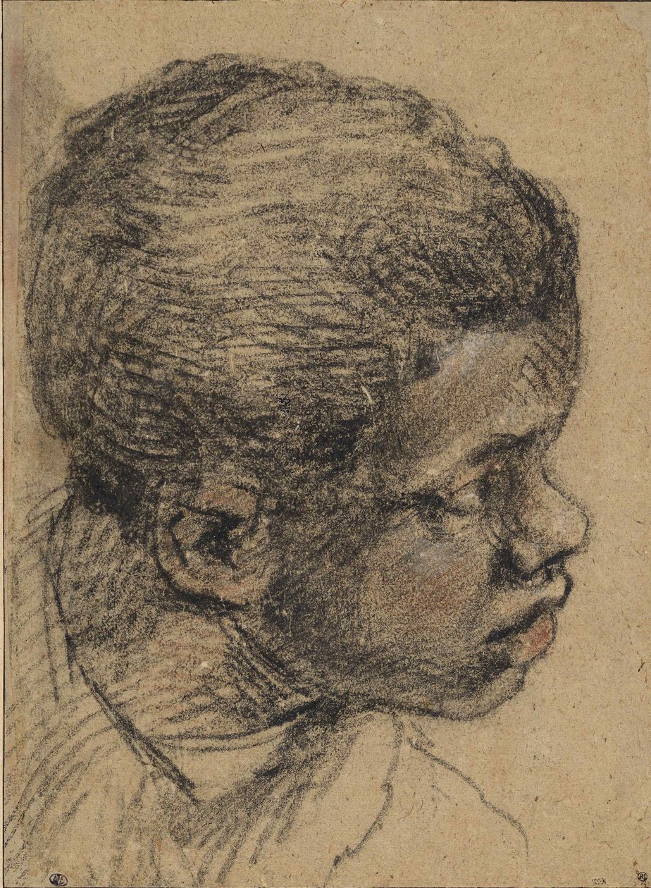 Siyah bir çocuğun başı, 16. yüzyıl. by Paolo Veronese
