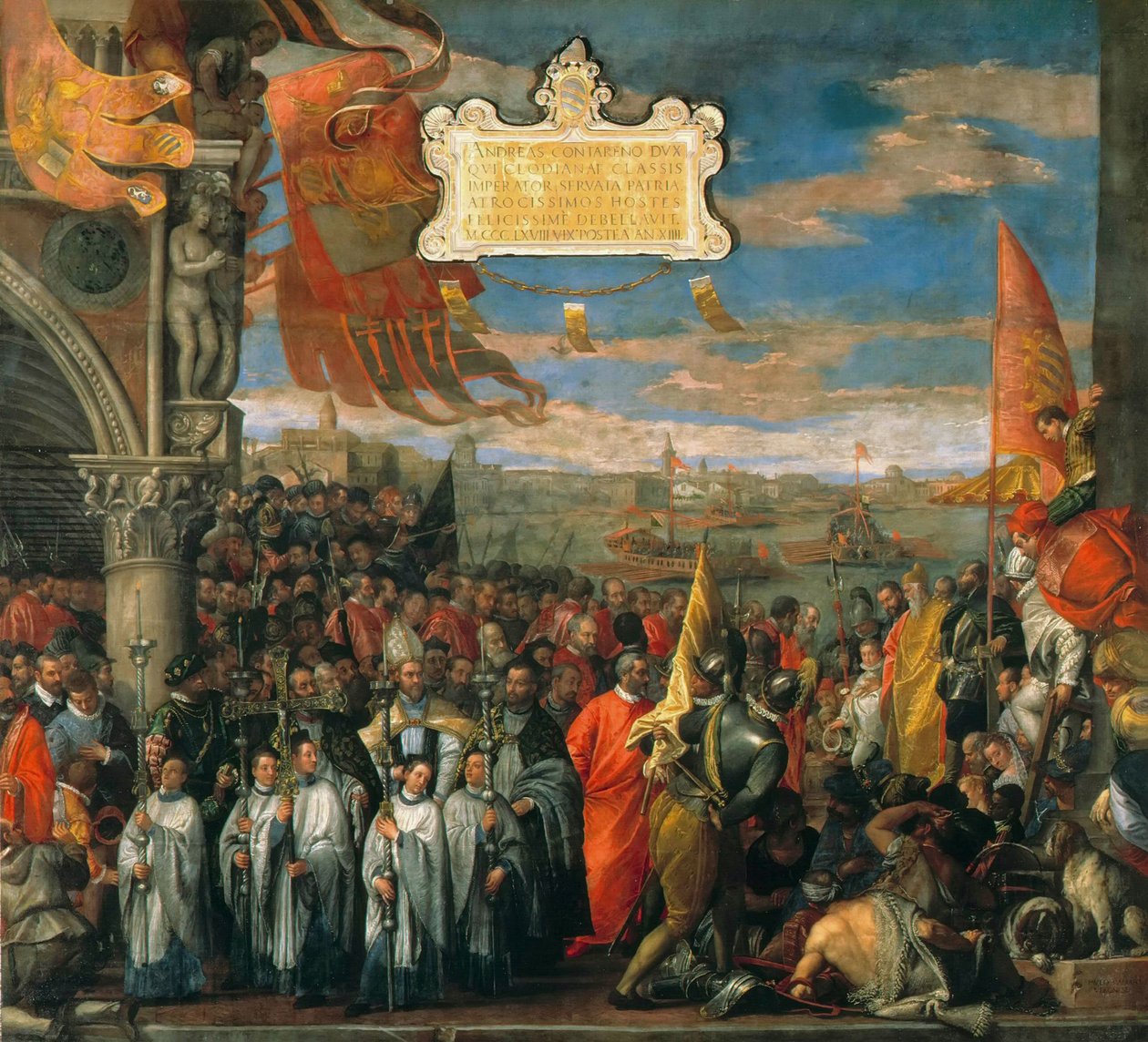 Doge Andrea Contarini'nin Chioggia'daki Zaferden Sonra Muzaffer Dönüşü, 1580. by Paolo Veronese