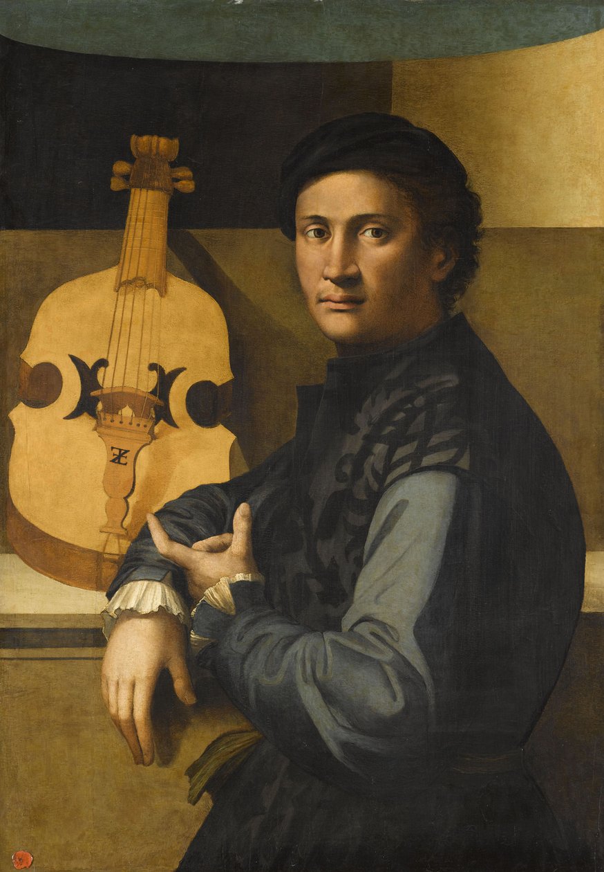 Bir viyola oyuncusunun portresi by Paolo Zacchia the Elder