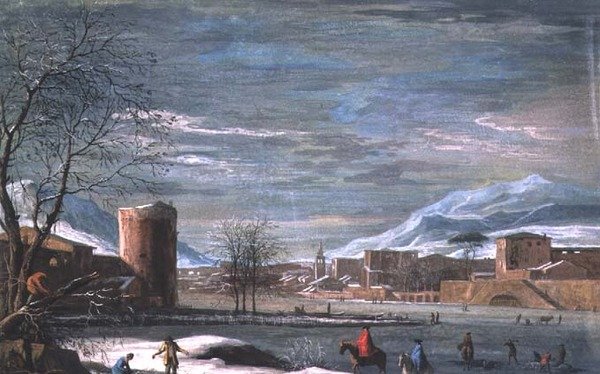 Kış Manzarası (deri üzerinde tempera) by Paolo de (attr.) Filippi