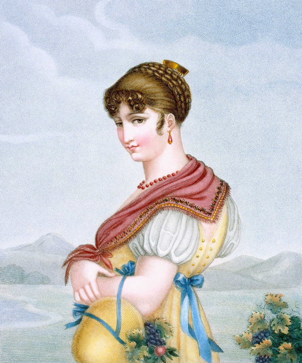 The Reverie, Augrand tarafından kazınmış, c.1816 by Parfait Augrand