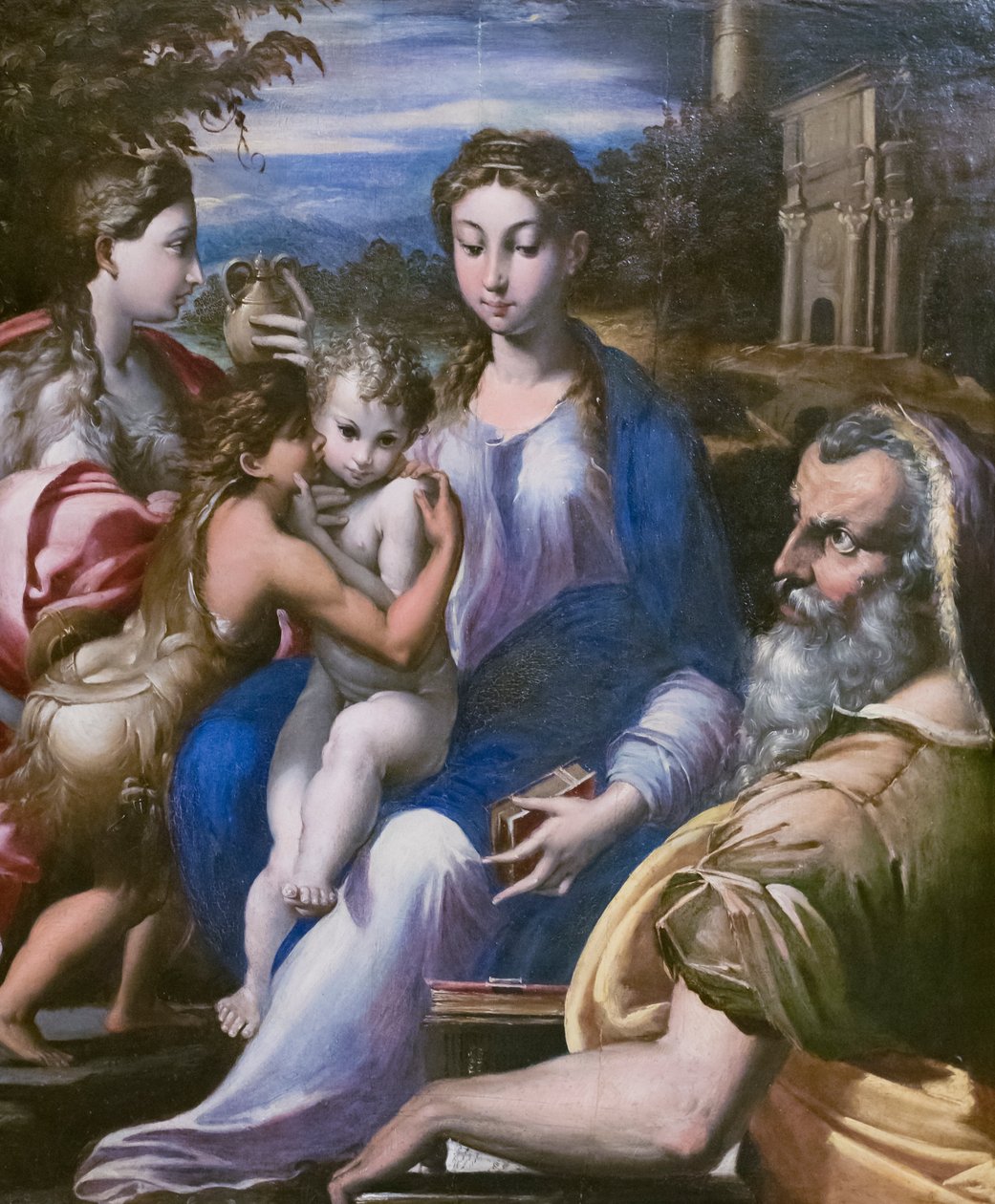 Vaftizci Yahya ve Mecdelli Meryem ile kutsal aile by Parmigianino (1503 40) (follower of)