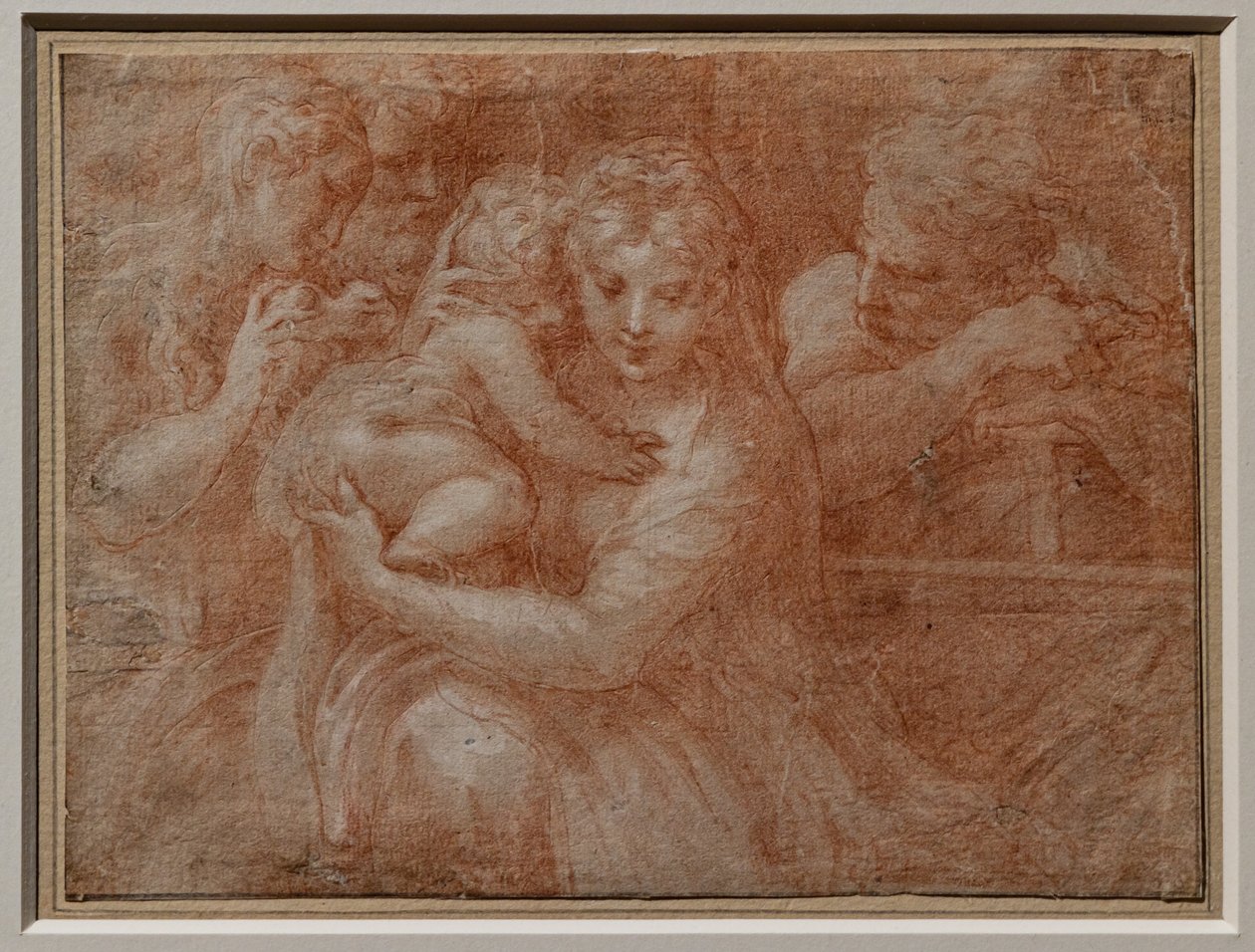 İki Azizli Kutsal Aile by Parmigianino (1503 40)