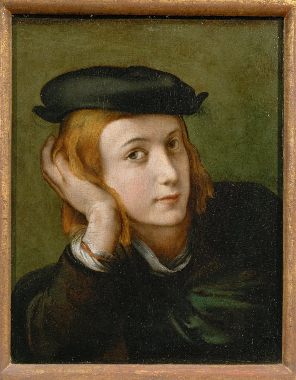Genç bir adamın portresi ... by Parmigianino (1503-40)