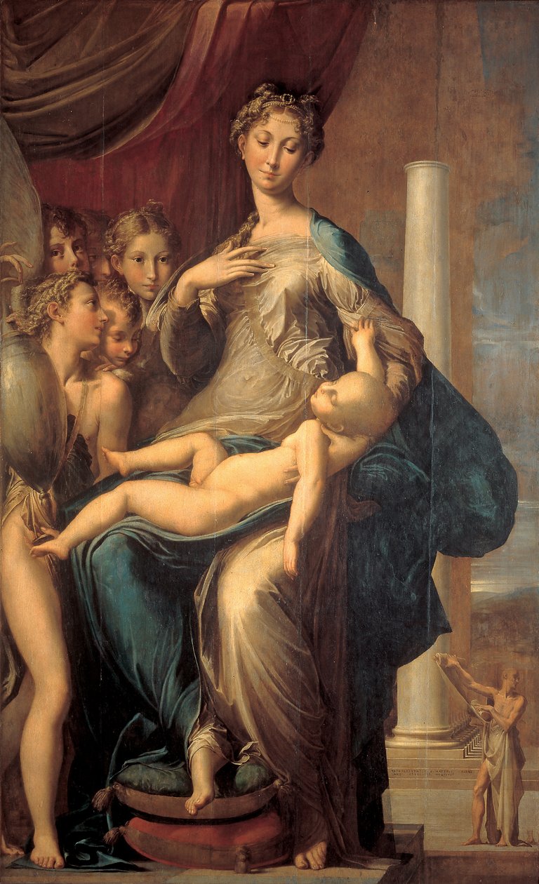 Uzun boyunlu Madonna (uzun boyunlu Madonna), resim Girolamo Fra Mazzola dit PARMIGIANINO by Parmigianino