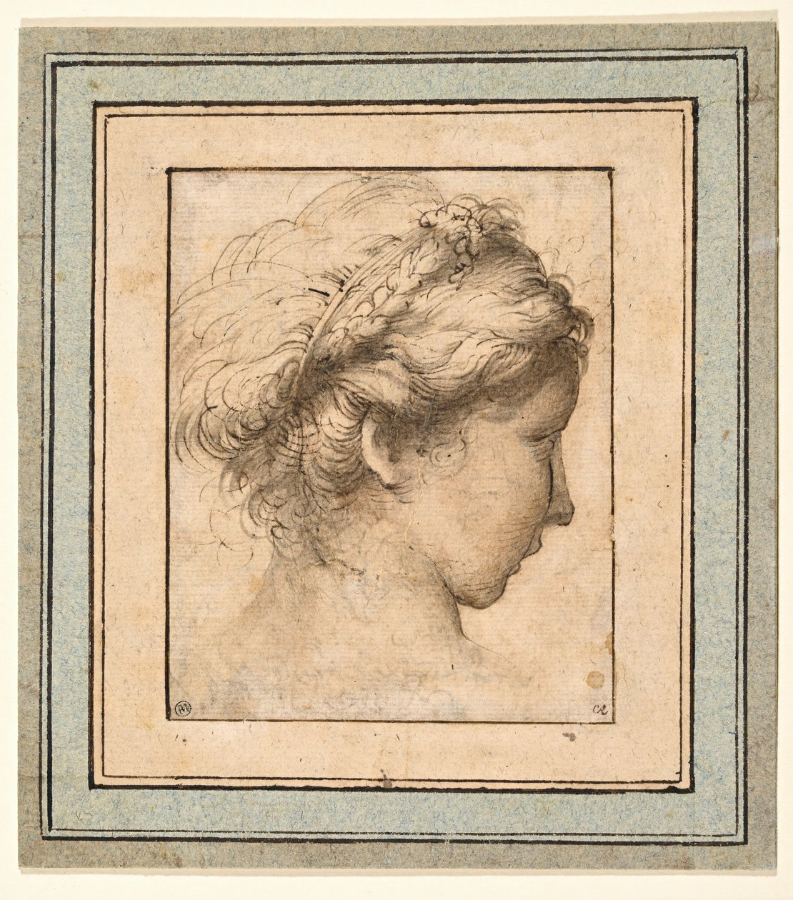 Sağa bakan bir kızın profil başkanı by Parmigianino