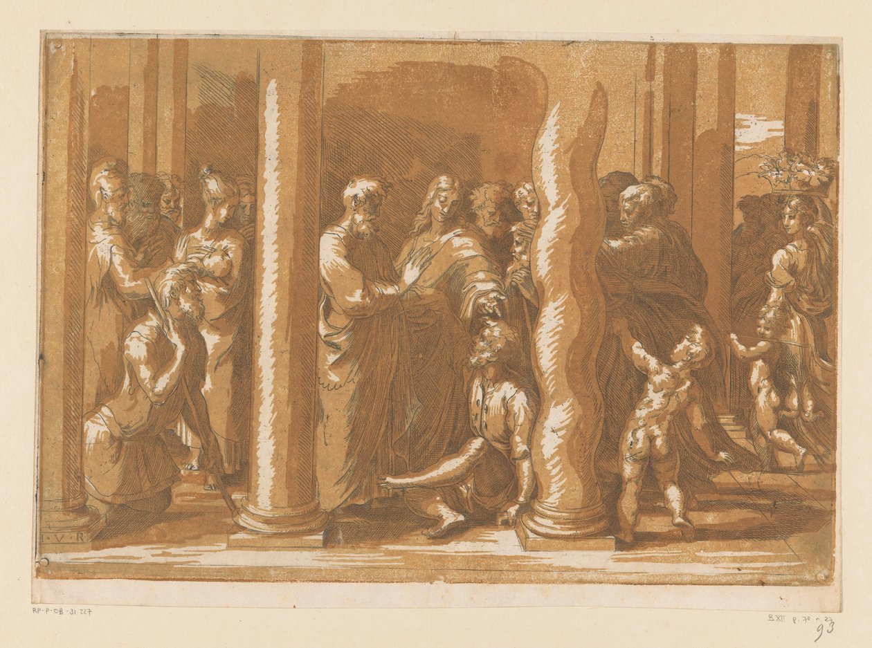 Aziz Peter ve John bir felçliyi iyileştiriyor by Parmigianino (attributed to)
